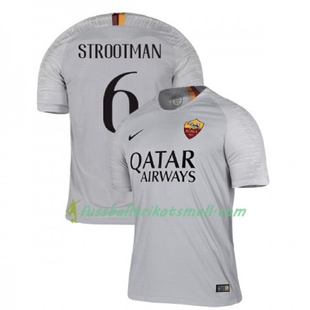 Fußballtrikots AS Rom Strootman 6 2018-2019 Kurzarm Auswärts-trikot kaufen